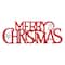 Glitzhome® 24" Red Merry Christmas Metal Wall Décor